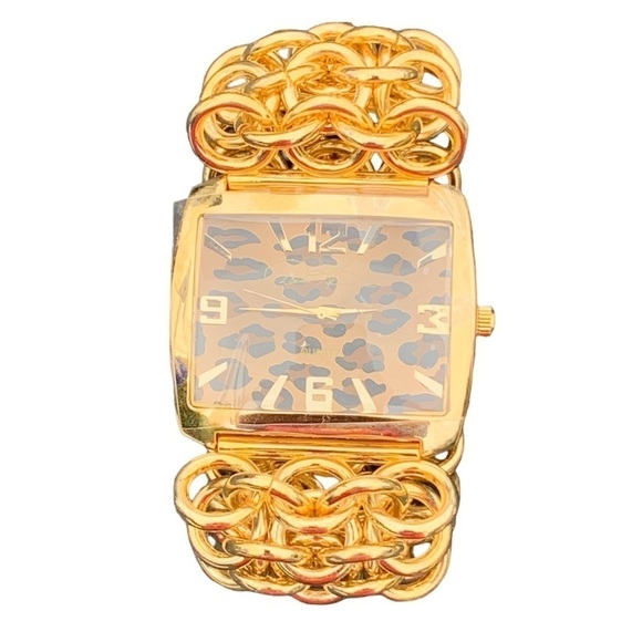 Diane Gilman Ladies Wristwatch Gold Band Leopard Print main image 6